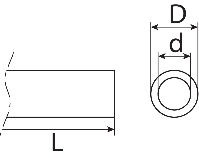 DN3 PVC-Schlauch glasklar d=4mm/ D=6mm