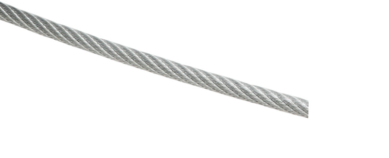 100m câble 5mm acier zingué EN 12385-4 6x19+FC