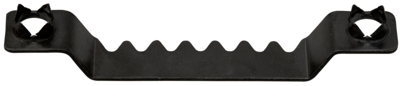 Attache-tableau crocodile avec rosaces, 32 mm, acier zingué