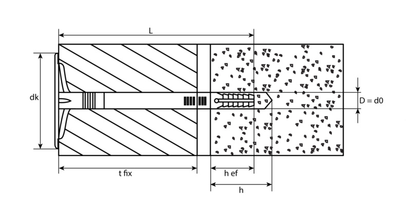 Isolierplatten- / Dämmstoffdübel 10 x 220, Polypropylen